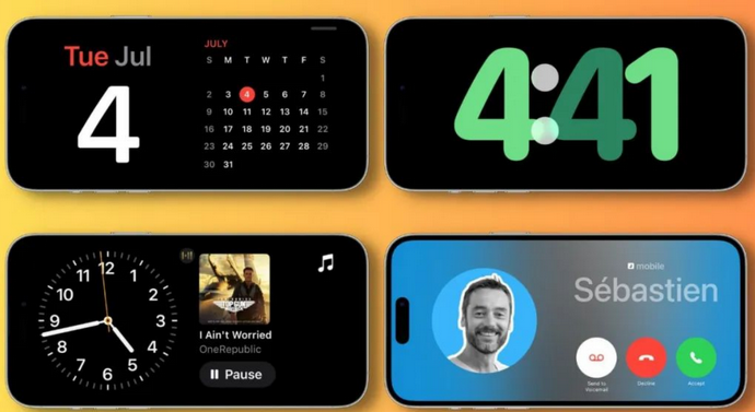 延川苹果手机维修分享iOS17横屏充电待机显示有什么好处 